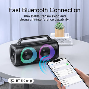 40W Wireless Speaker With RGB Lights MW02 - Mobile123