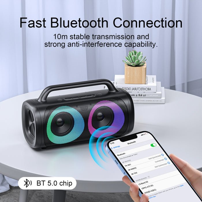 40W Wireless Speaker With RGB Lights MW02 - Mobile123