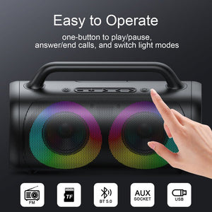 40W Wireless Speaker With RGB Lights MW02 - Mobile123