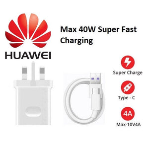 Huawei SuperCharge Mains Adapter Charger With 5A Type C USB Cable - Mobile123