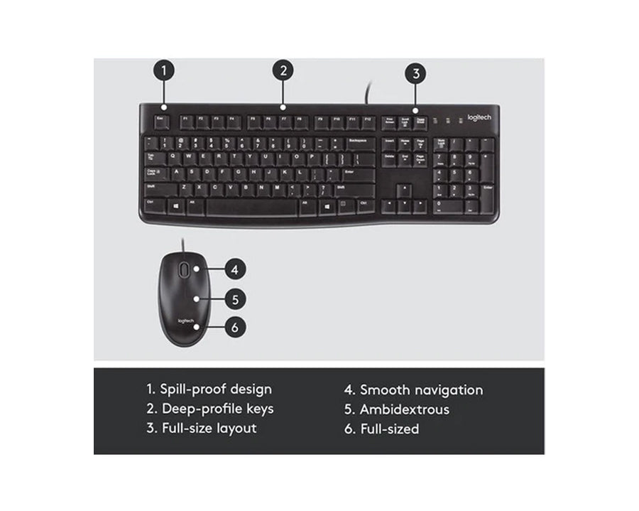 Logitech MK120 Keyboard & Mouse Set - Mobile123