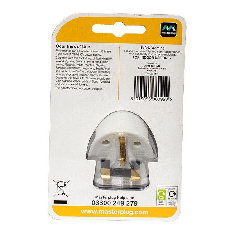 Travel Adapter UK 3Pin - Mobile123