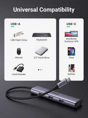 Ugreen 20841 USB-C to 4 x USB 3.0 HUB - Mobile123