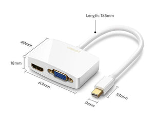 Ugreen 40364 2-in-1 Mini DP to HDMI VGA Converter - Mobile123