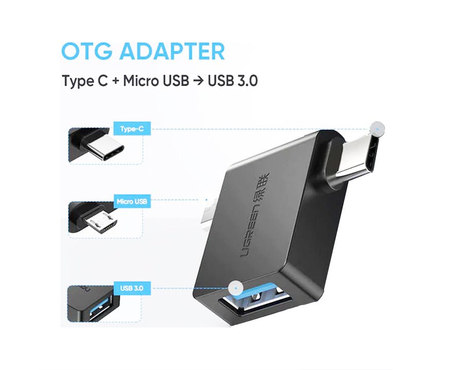 Ugreen USB A to USB C and Micro Adapter - Mobile123